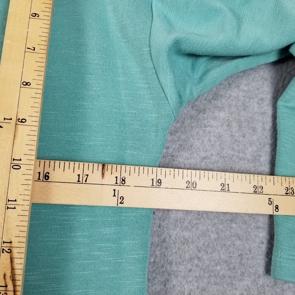 J.Jill Sweater Women's XS Extra Small Green Long Sleeve Stretch Knit V Neck Top - Picture 10 of 14